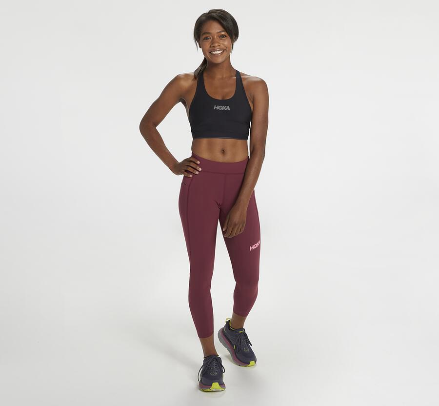 Hoka One One Performance Crop Tight Byxor Dam - Bröst - Nigga-3576